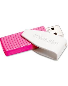 Verbatim 16GB Swivel USB Flash Drive Hot Pink 16 GB Hot Pink 1 Pack Capless, Swivel SNG SWIVEL CAPLESS 49813