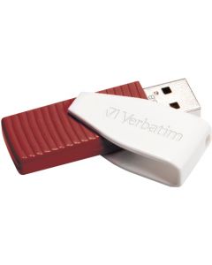Verbatim 16GB Swivel USB Flash Drive Red 16 GB Red 1 Pack Capless, Swivel SWIVEL CAPLESS 49814