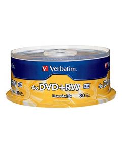 Verbatim DVD+RW 4.7GB 4X with Branded Surface - 30pk Spindle 94834