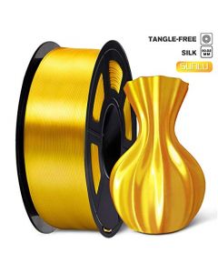 SUNLU PLA Silk LightGold Filament 1.75mm 3D Printer Filament 1KG 2.2 LBS Spool 3D Printing Material Shiny Metallic PLA Silk Filament SLUS-SILK-LG-1KG