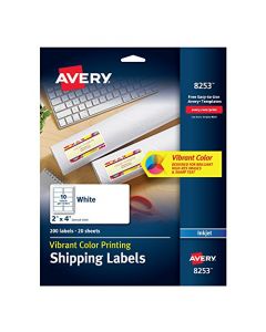 Avery Matte White Color Inkjet Printing Labels (8253) 8253