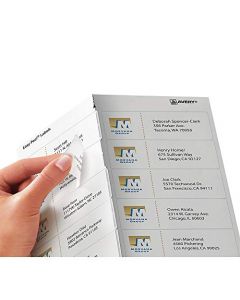 Avery Matte Frosted Clear Address Labels for Inkjet Printers 1-1/3" x 4" 350 Labels (8662) 8662