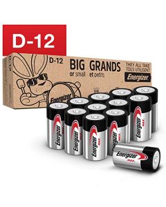 Energizer Max D Batteries Premium Alkaline D Cell Batteries (12 Battery Count) E95FP-12