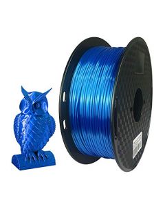 Silk Sapphire Blue 3D Printer PLA Filament 1.75mm 1kg(2.2LBS) Silky Feeling Shine Shiny Dark Deep Blue Material CC3D Shiny Silk Gold Silver Copper C000691