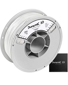 DURAMIC 3D PETG Printing Filament 1.75mm 3D Printing Filament with Build Surface 200 x 200mm 1kg Spool(2.2lbs) Dimensional Accuracy +/- 0.05 mm White PETG-White