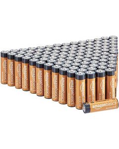 AmazonBasics AA 1.5 Volt Performance Alkaline Batteries - Pack of 100 (Appearance may vary) LR6G07(100FFP)AB-US