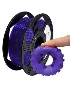 YOYI 3D Printer Filament,TPU Flexible Filament 1.75mm 0.8kg Spool Dimensional Accuracy +/- 0.03 mm,100% Europe Raw Material (Violet) Flexible-TPU-Transparent-Violet