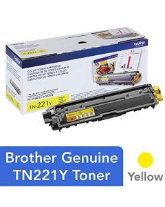 Brother Genuine Standard Yield Toner Cartridge TN221Y Replacement Yellow Color Toner Page Yield Up To 1,400 Pages Amazon Dash Replenishment Cartridge TN221 TN221Y