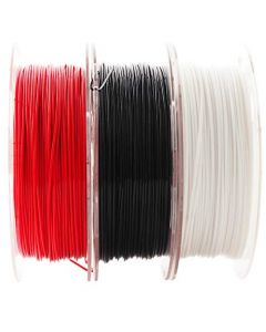 3D Printer PLA Filament Bundle 1.75mm+/- 0.03mm Widely Compatible 3 Spools Pack 1.1 lbs/Spool Total 3.3 lbs with One 3D Print Remove Or Stick Tool (Pack of 4) by Mika3D Mika003RedWhiteBlack