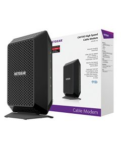 NETGEAR CM700 (32x8) DOCSIS 3.0 Gigabit Cable Modem. Max download speeds of 1.4Gbps. Certified for XFINITY by Comcast Time Warner Cable Charter & more (CM700) CM700-100NAS