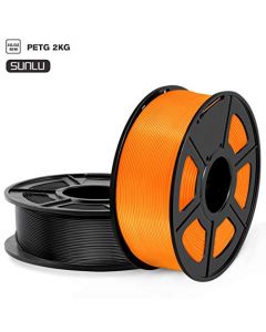 SUNLU PETG 3D Printer Filament PETG Filament 1.75mm Dimensional Accuracy +/- 0.02 mm 2 kg Spool PETG Black+Orange PETG