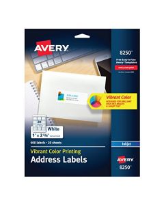 Avery Address Labels For Ink Jet Printers 8250 (20 Sheets) AVE8250