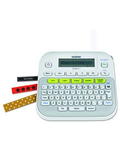 Brother P-touch PTD210 Easy-to-Use Label Maker One-Touch Keys Multiple Font Styles 27 User-Friendly Templates White PT-D210