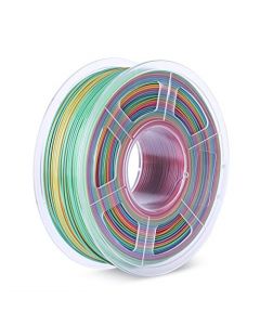 PLA 3D Printer Filament 1.75mm Rainbow TECBEARS 3D Printing Consumables Dimensional Accuracy +/- 0.02 mm 2.2LBS (1 Kg) Spool No-Tangle,Rainbow RA000