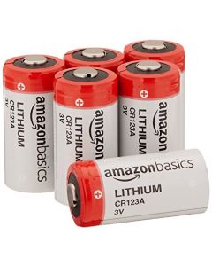 AmazonBasics Lithium CR123a 3 Volt Battery - Pack of 6 (Packaging may vary) PBH-1765