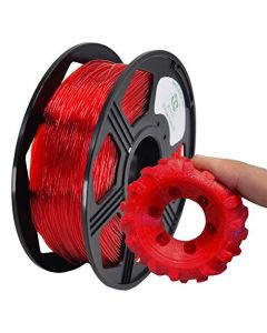 YOYI 3D Printer Filament,TPU Flexible Filament 1.75mm 0.8kg Spool Dimensional Accuracy +/- 0.03 mm,100% Europe Raw Material (Red) TPU-Red