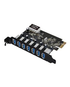 SIIG Legacy and Beyond Series PCIe to USB 3.0 7-Port PCI Express Card (External PCIe Host Card) Supports UASP LB-US0514-S1