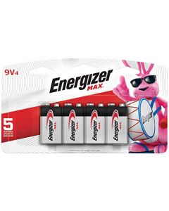 Energizer Max 9V Batteries Premium Alkaline 9 Volt Batteries (4 Battery Count) - Packaging May Vary 522BP-4H