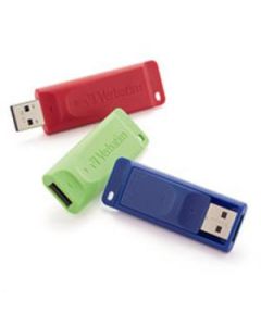Verbatim 4GB Store n Go USB Flash Drive 3pk Red, Green, Blue External STORE N GO RED, GREEN, BLUE