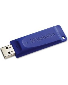 Verbatim 64GB USB Flash Drive Blue 64 GB Blue 1 Pack Retractable, Capless 98658