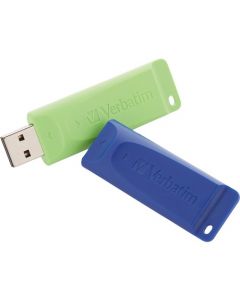 Verbatim 16GB Store n Go USB Flash Drive 2pk Blue, Green 16 GB USB Blue, Green 2/Pack DRIVE BLUE GREEN