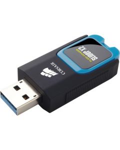 Corsair Flash Voyager Slider X2 USB 3.0 256GB USB Drive 256 GB USB 3.0 Black, Blue Retractable, LED Light, Capless USB 3.0