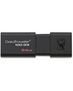 Kingston 64GB USB 3.0 DataTraveler 100 G3 64 GB USB 3.0 Black 1Each Retractable