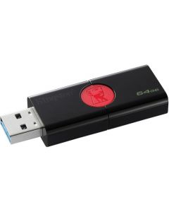 Kingston 64GB DataTraveler 106 USB 3.0 Flash Drive 64 GB USB 3.1 Piano Black, Red DRIVE USB 3.0 100MB/S