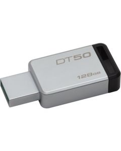 Kingston 128GB USB 3.0 DataTraveler 50 (Metal/Blue) 128 GB USB 3.0 Black 1/Pack METAL BLACK