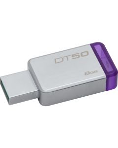 Kingston 8GB DataTraveler 50 USB 3.1 Flash Drive 8 GB USB 3.1 Purple METAL/PURPLE BULK PACK 100UNIT MIN
