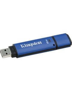 Kingston 8GB DataTraveler Vault Privacy 3.0 USB Flash Drive 8 GB USB 3.0 Encryption Support, Password Protection, Customizable PIN, Water Proof DRV USB 3 CO-LOGO MIN 100 INCRM QTY