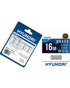 Hyundai 16GB Bravo USB 2.0 Flash Drive 16 GB USB 2.0 Metal Silver FLASH DRIVE METAL