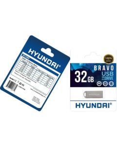 Hyundai Bravo 2.0 USB Flash Drive 32 GB USB 2.0 Metal Silver FLASH DRIVE METAL