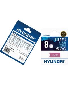 Hyundai 8GB Bravo USB 2.0 Flash Drive 8 GB USB 2.0 Pink 2.0 FLASH DRIVE 8GB PINK