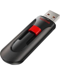 SanDisk Cruzer Glide USB Flash Drive 128 GB USB 2.0 Black, Red Retractable GLIDE FLASH DRIVE USB