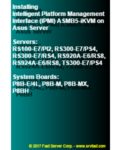 Installing Intelligent Platform Management Interface (IPMI) ASMB5-iKVM on Asus Server