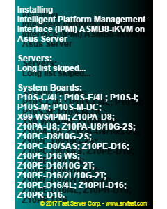 Installing Intelligent Platform Management Interface (IPMI) ASMB8-iKVM on Asus Server