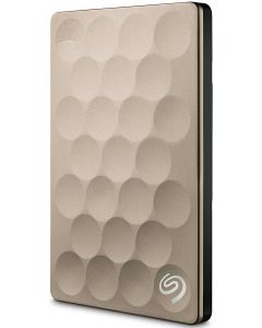 Seagate Backup Plus Ultra Slim 2TB USB 3.0 Portable External Hard Drive with Mobile Device Backup Model STEH2000101 (Gold)