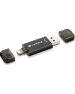 Transcend 64GB JetDrive Go 300 Lightning USB 3.1 Flash Drive 64 GB Lightning, USB 3.1 Black LIGHTNING GOLD PLATING