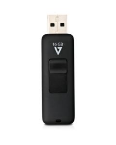 V7 16GB USB 2.0 Flash Drive With Retractable USB Connector 16 GB USB 2.0 Black RETRACTABLE CONNECTOR RTL