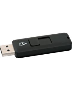 V7 2GB USB 2.0 Flash Drive 2 GB USB 2.0 Black RETRACTABLE CONNECTOR RTL