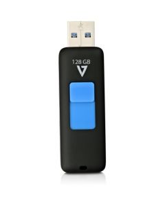 V7 128GB USB 3.0 Flash Drive 128 GB USB 3.0 Black RETRACTABLE CONNECTOR RTL