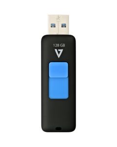 V7 128GB Slider USB 3.0 Flash Drive 128 GB USB 3.0 Black 100MBS MAX READ SPEED SLIDER