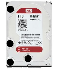 Western Digital Red WD10EFRX 1 TB 3.5" Internal Hard Disk Drive (HDD) SATA III 6.0Gb/s 5400 RPM 64 MB (20PK)