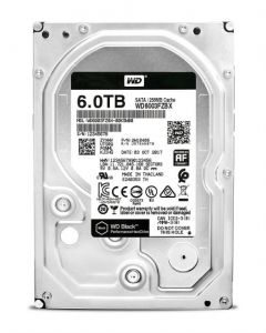 Western Digital Black WD6003FZBX 6 TB 3.5" Internal Hard Disk Drive (HDD) SATA III 6.0Gb/s 7200 RPM 256 MB