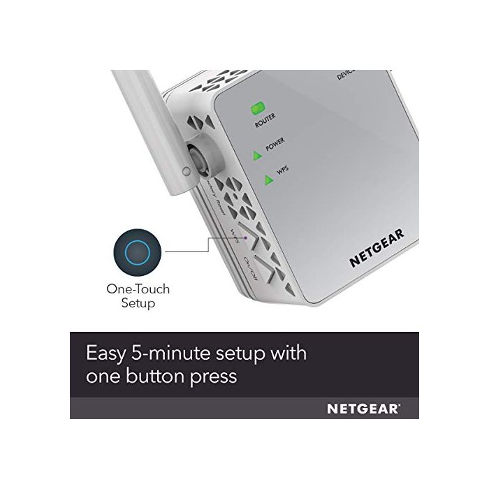 Admin pustes op Ring tilbage NETGEAR WiFi Range Extender EX3700 - Coverage up to 1000 sq.ft. and 15  devices with AC750
