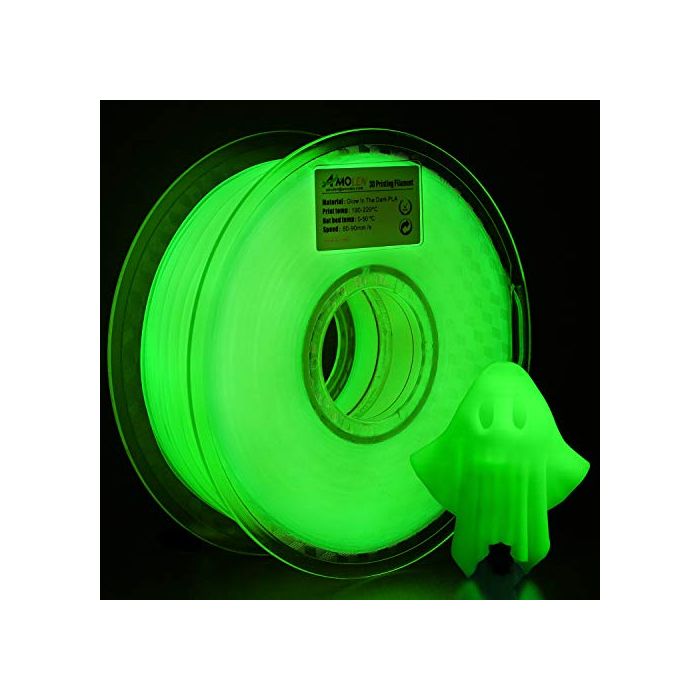 Shining Glow in The Dark Green 1.75mm PLA Filament AMOLEN 3D Printer Filament 