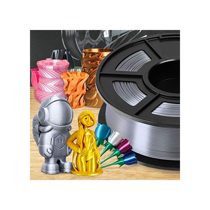 SUNLU 5×1KG Shiny SILK PLA+ Filament 5KG/11LBS Rainbow 3D Printer  Consumables