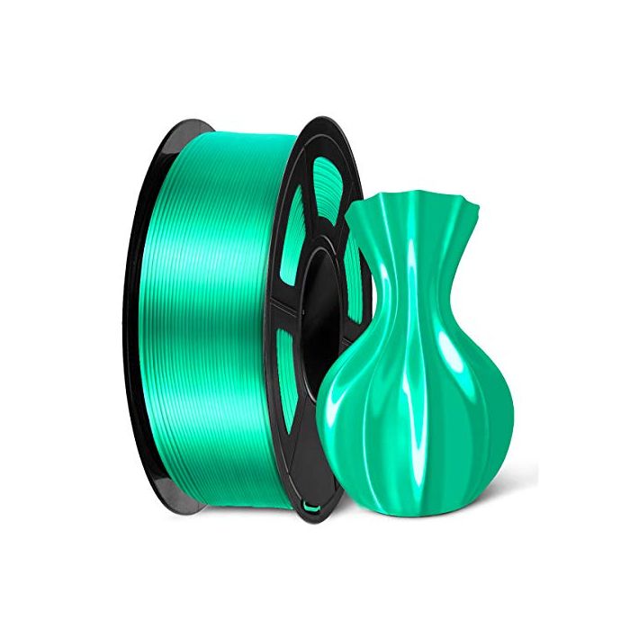 SUNLU PLA Silk Green Filament 1.75mm 3D Printer Filament Shiny Silk 1.75 PLA  Filament 1KG(2.2LBS)/Spool Green Silk PLA SLUS-SILK-LG-GREEN-1KG