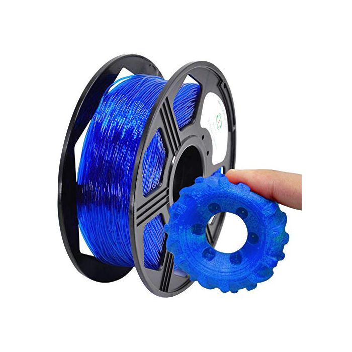 YOYI 3D Printer Filament,TPU Filament 1.75mm 0.8kg Spool Accuracy +/- 0.03 Europe Raw Material (Blue) TPU001-Transparent-Blue | Fast Server Corp. www.srvfast.com